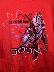 2024 Defcon 32 “Goon” Staff T-Shirt Graphic Red/Purple/Black Size X-Large RARE