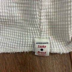 Lucky Brand Lived In Thermal Henley Mens Medium Waffle Knit Long Sleeve