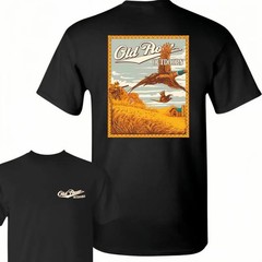 Funny Old RW Pheasant Hunting Dog Outdoor Graphic Tee T-Shirt