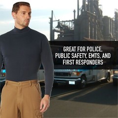 Rothco Turtleneck Warm High Collar Neck Uniform Long Sleeve Mock Shirt Sweater