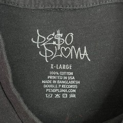Peso Pluma Mens XL Black Doble P Tour Graphic Tee Concert Music Shirt