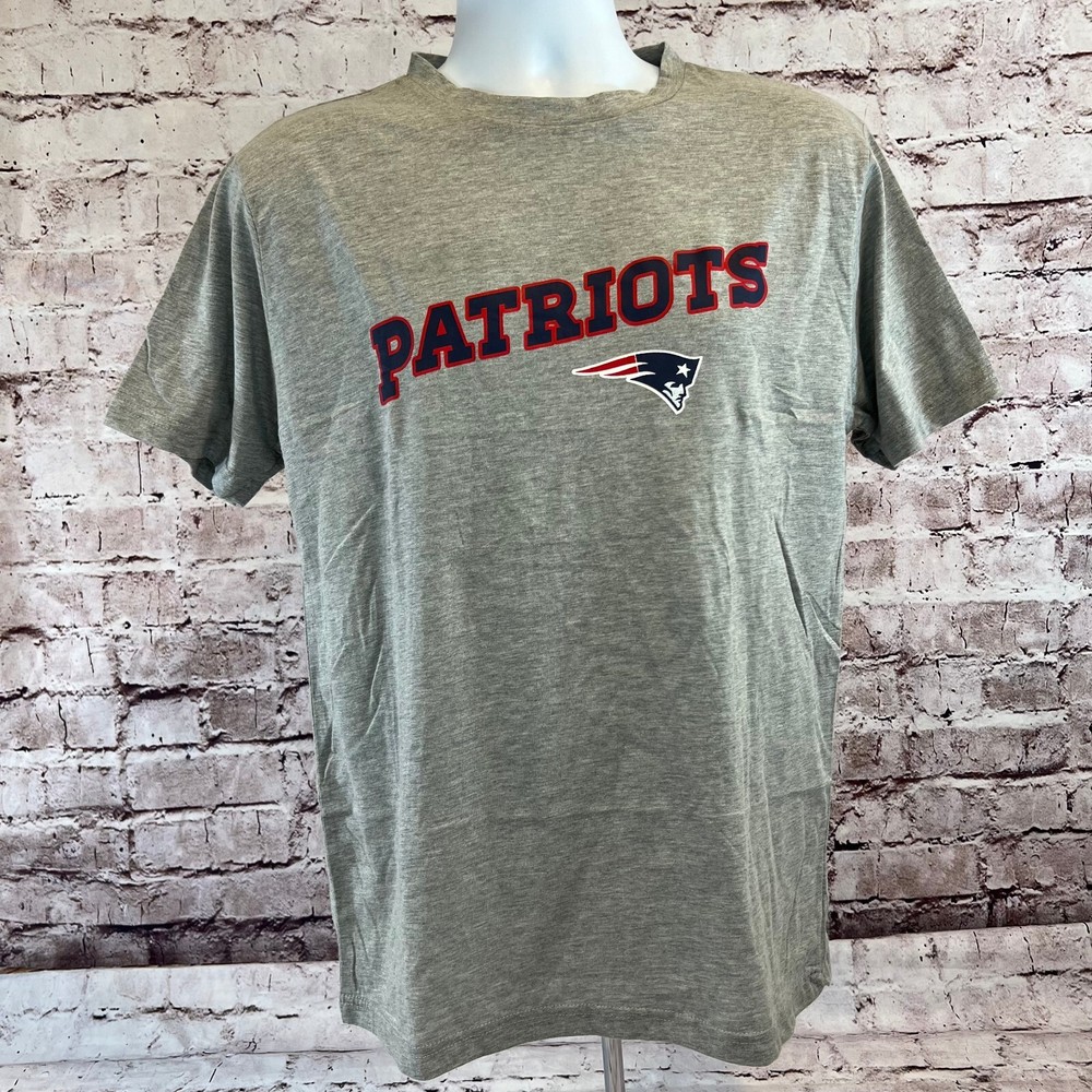 NFL Team Apparel Men’s Gray New England Patriots Sleepwear T Shirt Size Medium
