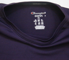 XL Champion Duofold Purple Crewneck T-Shirt Top Long Sleeve Poly Spandex WS484