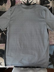 Murano Men’s Gray Black Geometric Knit Crew Neck Short Sleeve T-Shirt Size L