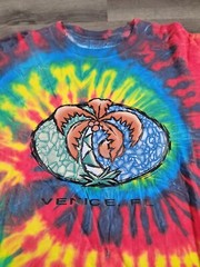 Vintage 90s Venice Beach Florida Shirt Medium Tie Dye Wild Oats Resort Tourist
