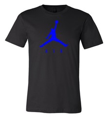 Men’s Basketball AIR BLUE MJ Sports T-Shirt Tee Fast Ship!!