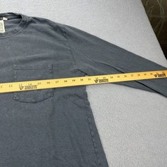 Jungmaven Long Sleeve Shirt Mens Medium Gray Hemp Organic Cotton Pocket Tee