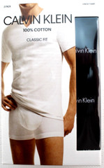 NWB CALVIN KLEIN S 34-36 Black 3-Pack 100% Cotton Stretch Men T-Shirts MSRP $42