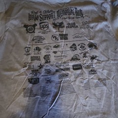 Hells Angels Memorial Run Idaho Support Charity Event Graphic T-Shirt Gray L