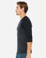 🔥 Bella + Canvas Men Three-quarter Sleeve Blend Baseball T Shirt Up To 2XL 3200