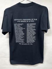 Vintage Minnesota Military Veteran T Shirt POW MIA Black Small