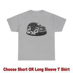 DigiRods Chevy Blazer ZR2 Model Black And White Art Cartoon Car T Shirt