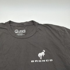 Jedco T-shirt Men L Dark Gray Graphic Print Logo Bronco 100% Cotton.#47697