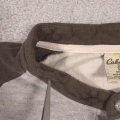 Cabela’s Henley Shirt Mens 2XL Gray Brown Long Sleeve Thermal Lined Raglan