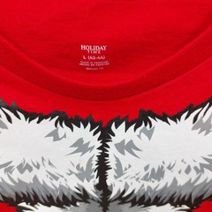 NWT Holiday Time Men’s Red Santa Suit Looking Short Sleeve T-Shirt Size Large