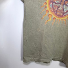 Vintage Sublime T-Shirt Medium Green 2002 Rock Band Tee Sun Face Y2K Distressed
