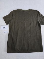 Divided by H&M Shirt Mens L Army Green Textured Crew Neck Short Sleeve Pullover