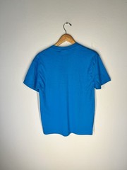 Hanes Heavyweight 50/50 Blank T-Shirt M Teal Blue Y2K Vintage Made in Haiti