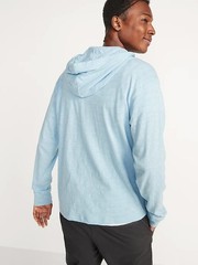 ~NWT Old Navy Long Sleeve Light weight Hooded Henley Shirt Hoodie S Small Blue~