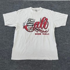 Shaka Wear T-Shirt Mens Size XL White Ben Cali Graphic Heavy Cotton Streetwear