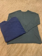Red Head Thermal Henley Shirt Lot of 2 Mens 2XLT Stretch Waffle Knit Long Sleeve