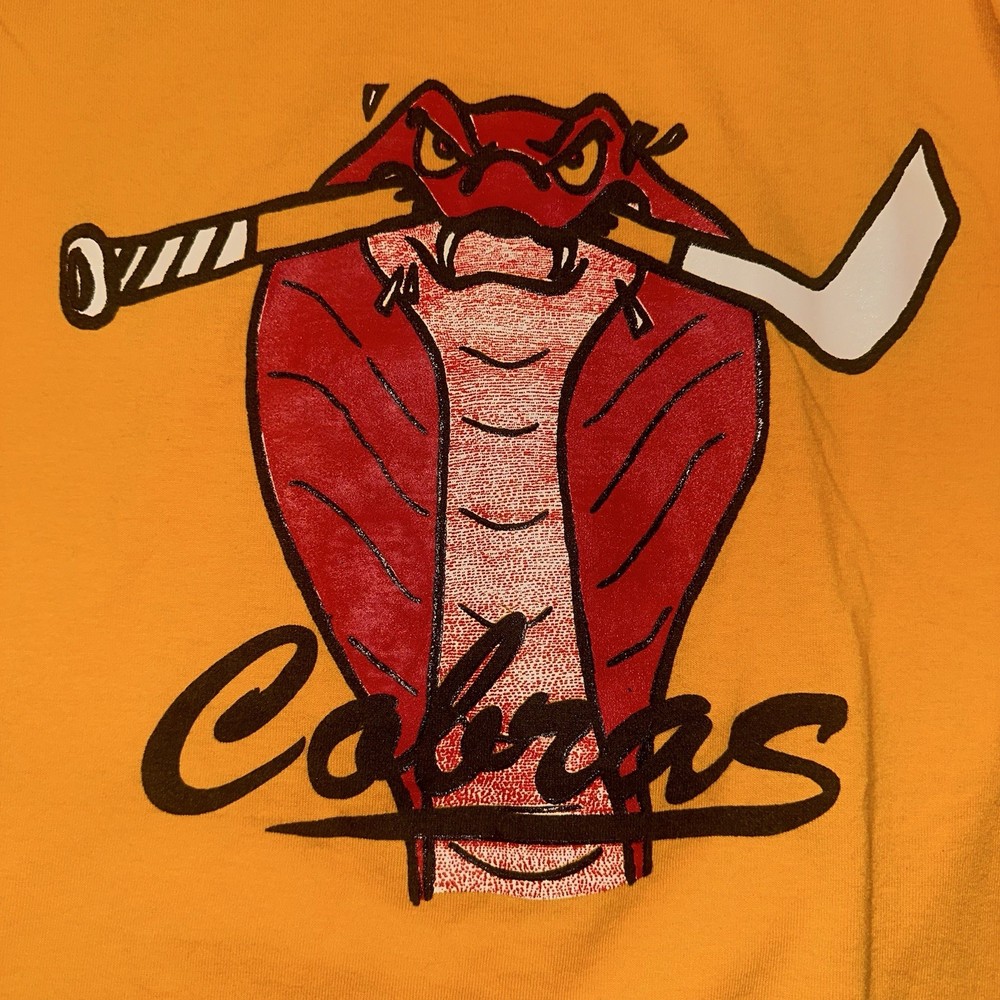 VTG 90s Single Stitch South Miami High Cobras Roller Hockey L Rolleredge Flagler