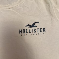 Hollister Must-Have Collection Men’s Curved Hem Logo Crew Tee White L