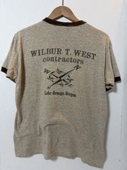 VTG 8O’S WILBUR T WEST CONTRACTORS RINGER SHIRT 131