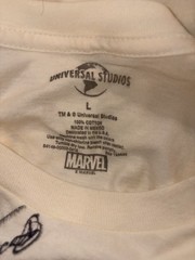 Universal Studios Marvel Superheroes T-shirt Large NWT Signed