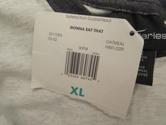 no boundaries oatmeal stretch cotton t shirt GONNA EAT THAT? men’s XL NWD