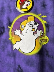 Buc-ee’s Halloween Shirt Mens Sz S Tie Dye Acid Wash Glow In The Dark Tee 2024