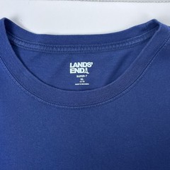 Lands End Super-T Men’s Cotton Hawaiian Print Colorblock Pocket Tee Size XL