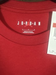 Nike Air Jordan Large Brand Men’s Sneaker Patch T-Shirt Red HJ2326-636 NWT