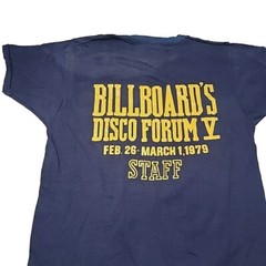 Vintage 1979 Billboard’s Disco Forum V Staff T-shirt Sunset Stages Shirt 1970s