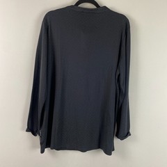Giorgio Armani Etihad Black Henley Shirt Soft Viscose Logo Size Small/medium