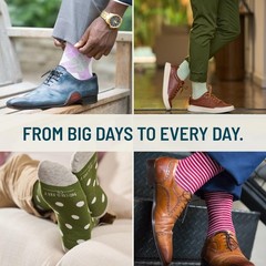 Fun Colorful Socks for Men for Dress Casual Formal Groomsmen Wedding, America…