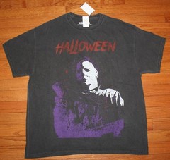 Men’s JOHN CARPENTER’S HALLOWEEN Faded Black Tee T-Shirt MICHAEL MYERS XL *2D