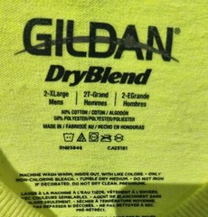 Safety Yellow Caution T-Shirt 2XL Men Women Unisex Unused Gildan Garments