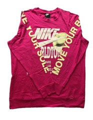 NIKE SPORTSWEAR WORLD TOUR L/S SHIRT FIREBERRY PINK MEN’S SZ L. DA0629-615 GLOW