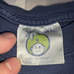 Vintage Y2K Life Is Crap Parody Joke Humor Shirt Size XL Blue