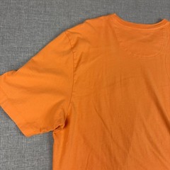 Tommy Bahama Shirt Mens M Orange Pima Cotton Pocket Tagless Logo Jersey Crewneck