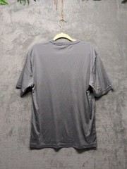 SPORT-TEK Men T-Shirt Size M Short Sleeve Crew Neck Solid Gray Casual