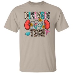 Dialysis tech T-Shirt gift Kidney Dialysis technician Unisex Tee Sand White Spor