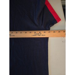 North 564 Navy Blue/Red Trim Logo Graphic S/S Ringer T Shirt EU 3XL US 2XL