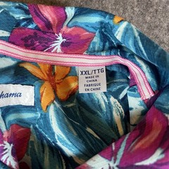 Tommy Bahama 100% Silk Hawaiian Shirt XXL Tropical Floral Camp Button Up Mens
