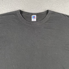 Vtg Russell Athletic Cotton Single Stitch XL Black T Shirt Made In USA 90s EUC