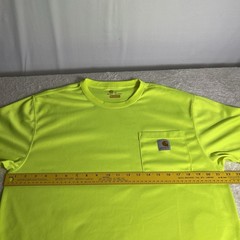 Carhartt Mens Yellow Mesh T Shirt Hi Vis Workwear Construction Safety PPE Sz Med