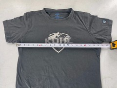 Kuhl Wildfibre T-Shirt Mens S Gray Organic Cotton Graphic Tee Mountain Logo SS
