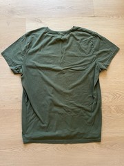 RRL DOUBLE RL PLAIN, GREEN CREW NECK T-SHIRT MEN SZ M RALPH LAUREN EMROIDERED