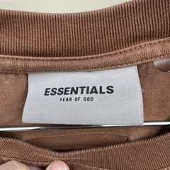 FOG Fear of God Essentials x SSENSE Rain Drum Brown T-Shirt Applique Logo Men XL